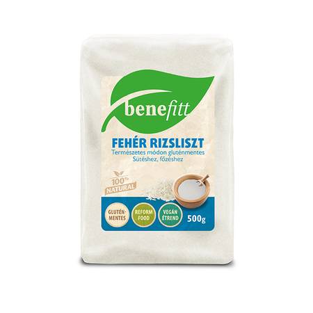 BENEFITT Fehér rizsliszt 500g, Gluténmentes